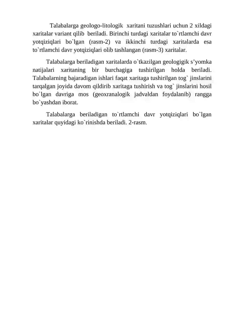 Geologo-litologik xarita tuzish 3