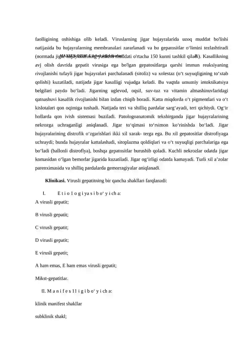 Virusli gepatitlar, epidemiologiya va parazitologiya 3