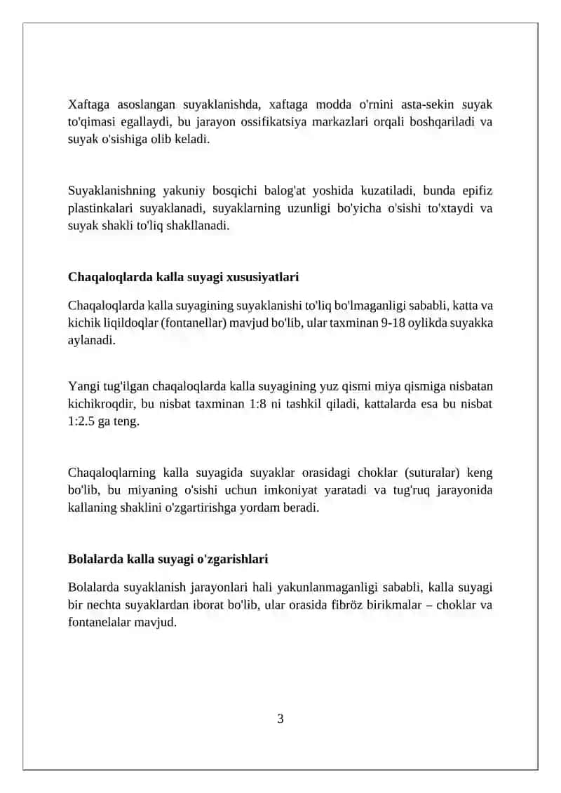 Chanoq va oyoq suyaklarining yoshga nisbatan xususiyatlari 3