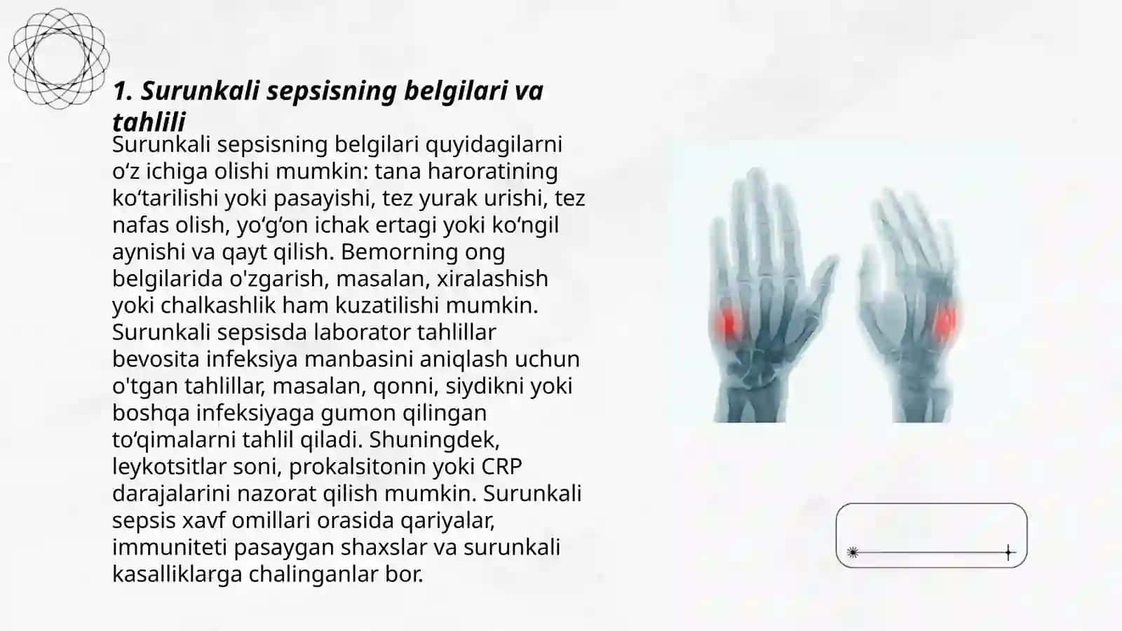 Surunkuli sepsis va OITS. Bo'g'im va suyak silini davolash xirurgik usullari 3