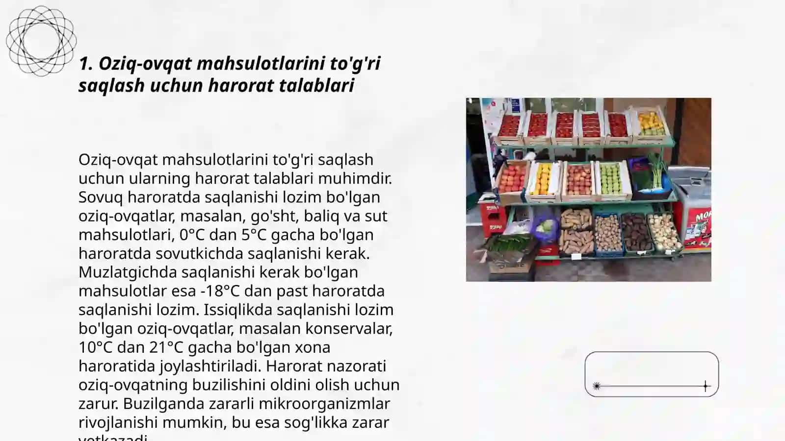 Oziq ovqat maxsulotlarini saqlash qoidalari 3