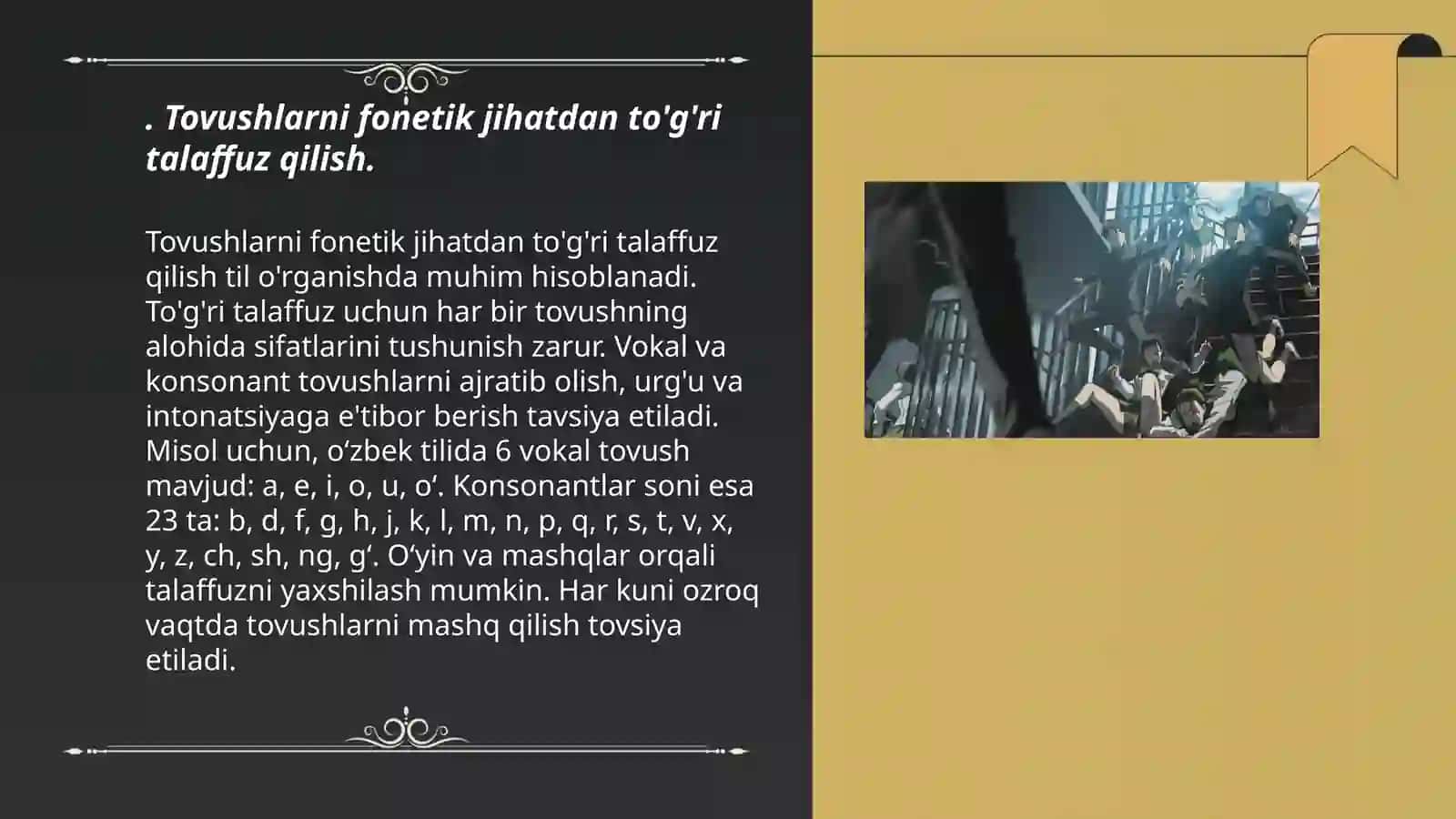 Tovushlarning toğri tallafuzi yuzasidan olib boriladigan ishlar mazmuni 3