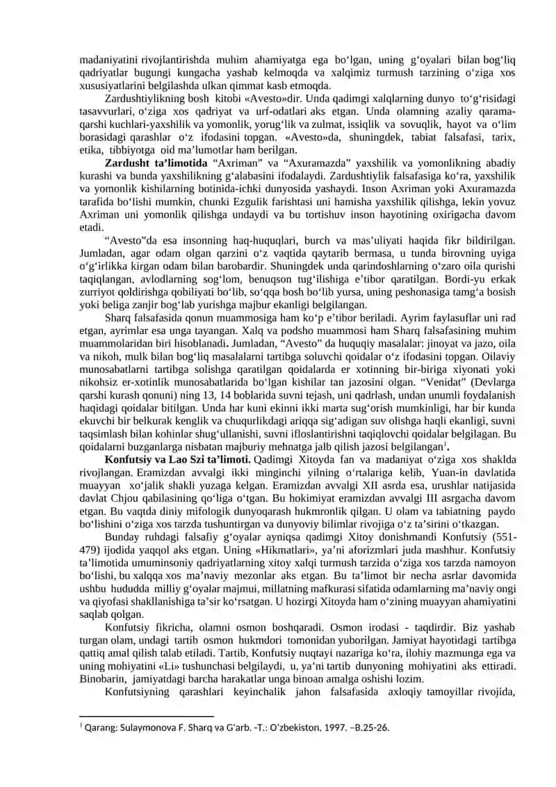 Falsafiy tafakkur taraqqiyoti bosqichlari: Sharq falsafasi 3