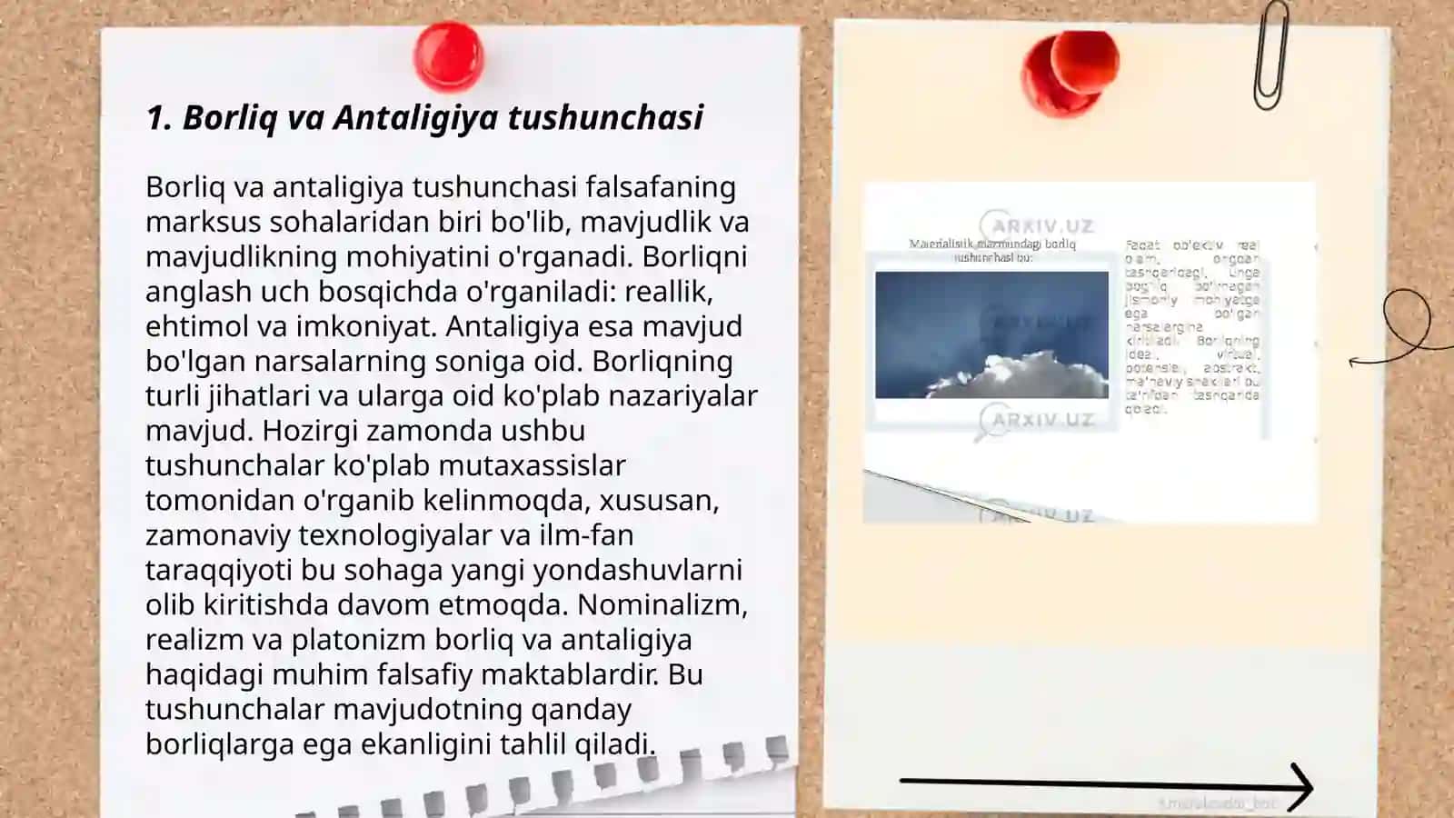 Borliq va Antaligiya tushunchasi 3