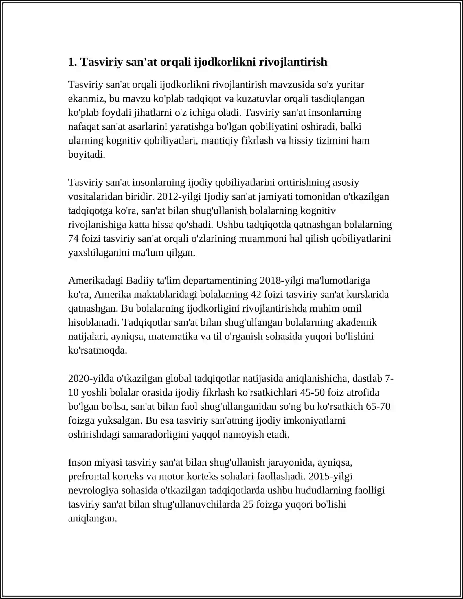 MAKTABGACHA YOSHDAGI BOLALARNI TASVIRIY QOBILIYATI VA IJODKORLIGINI RIVOJLANTIRISH 3