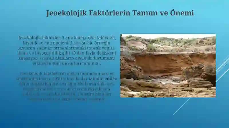 Jeoekolojik Faktörlerin Tanımı ve Sınıflandırılması 3