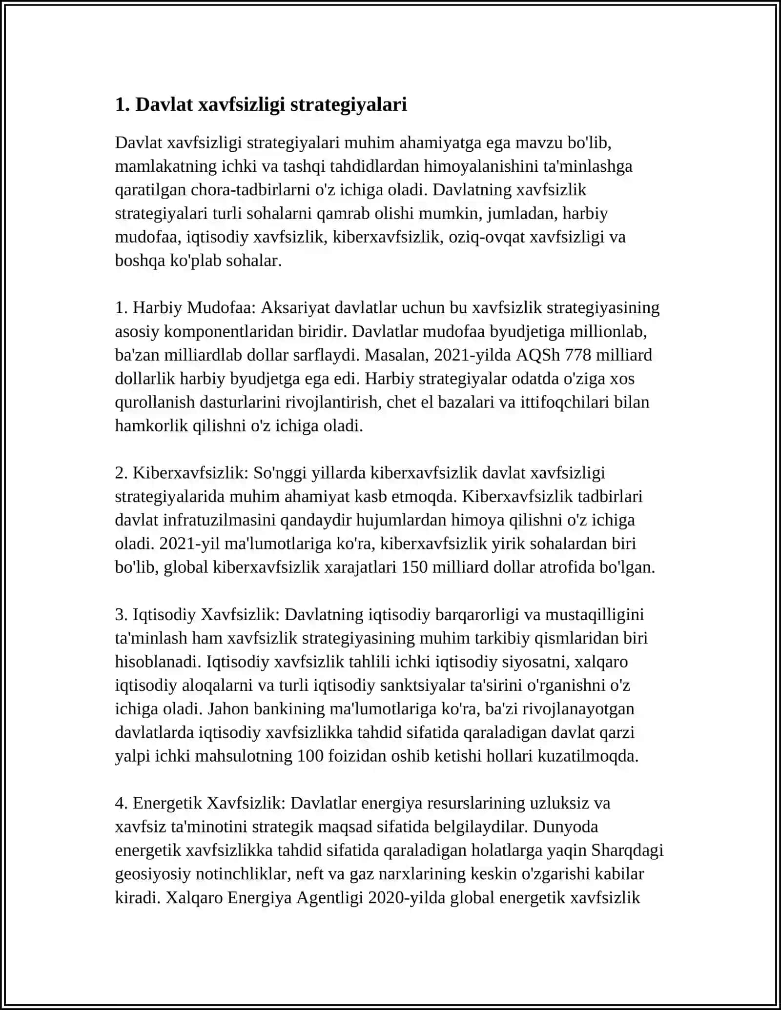 MILLIY XAVFSIZLIKNI TAʼMINLASH BORASIDA AMALGA OSHIRILAYOTGAN ISHLAR 3