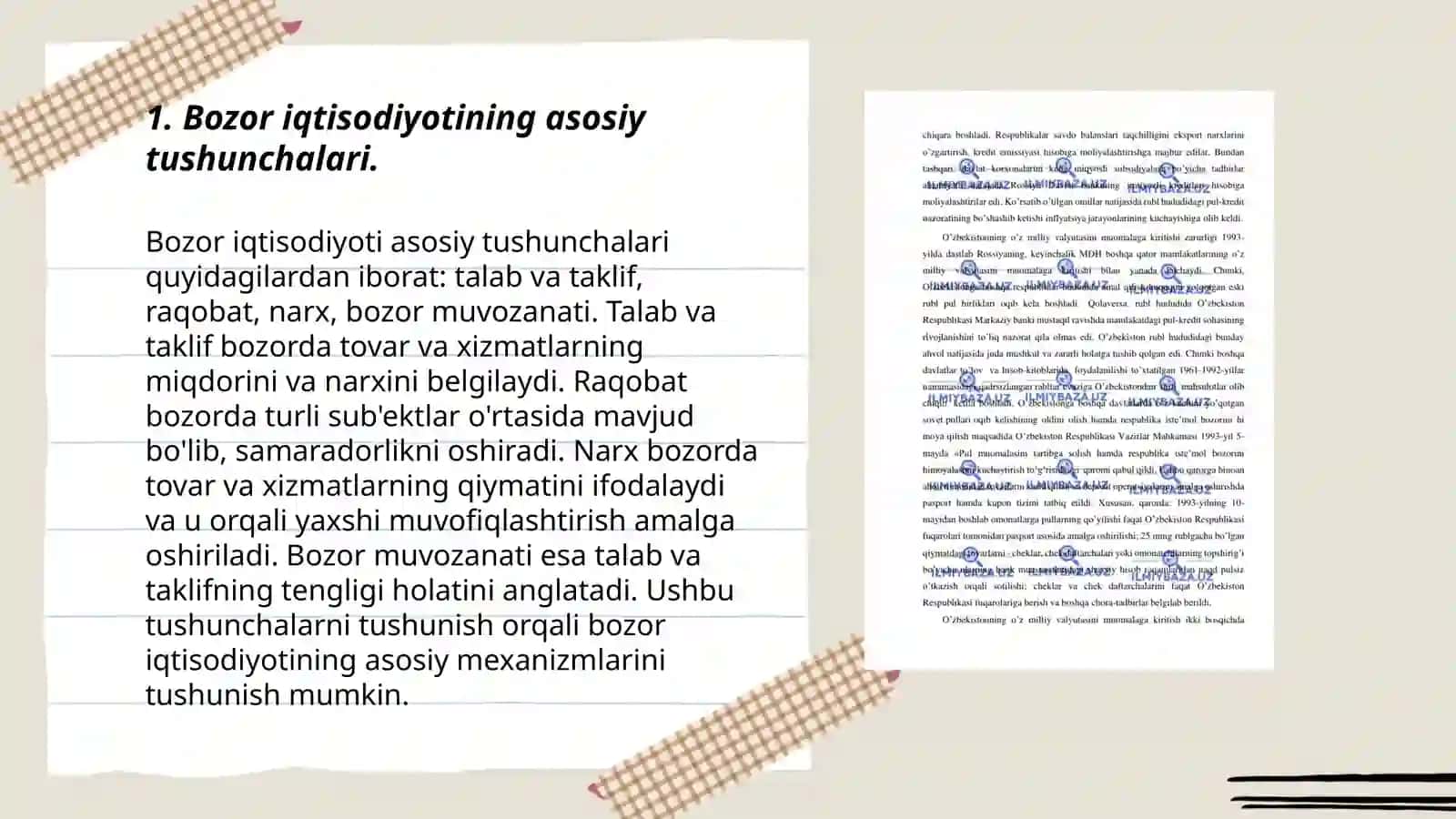 Bozor iqtisodiyotining asosiy tushunchalari 3