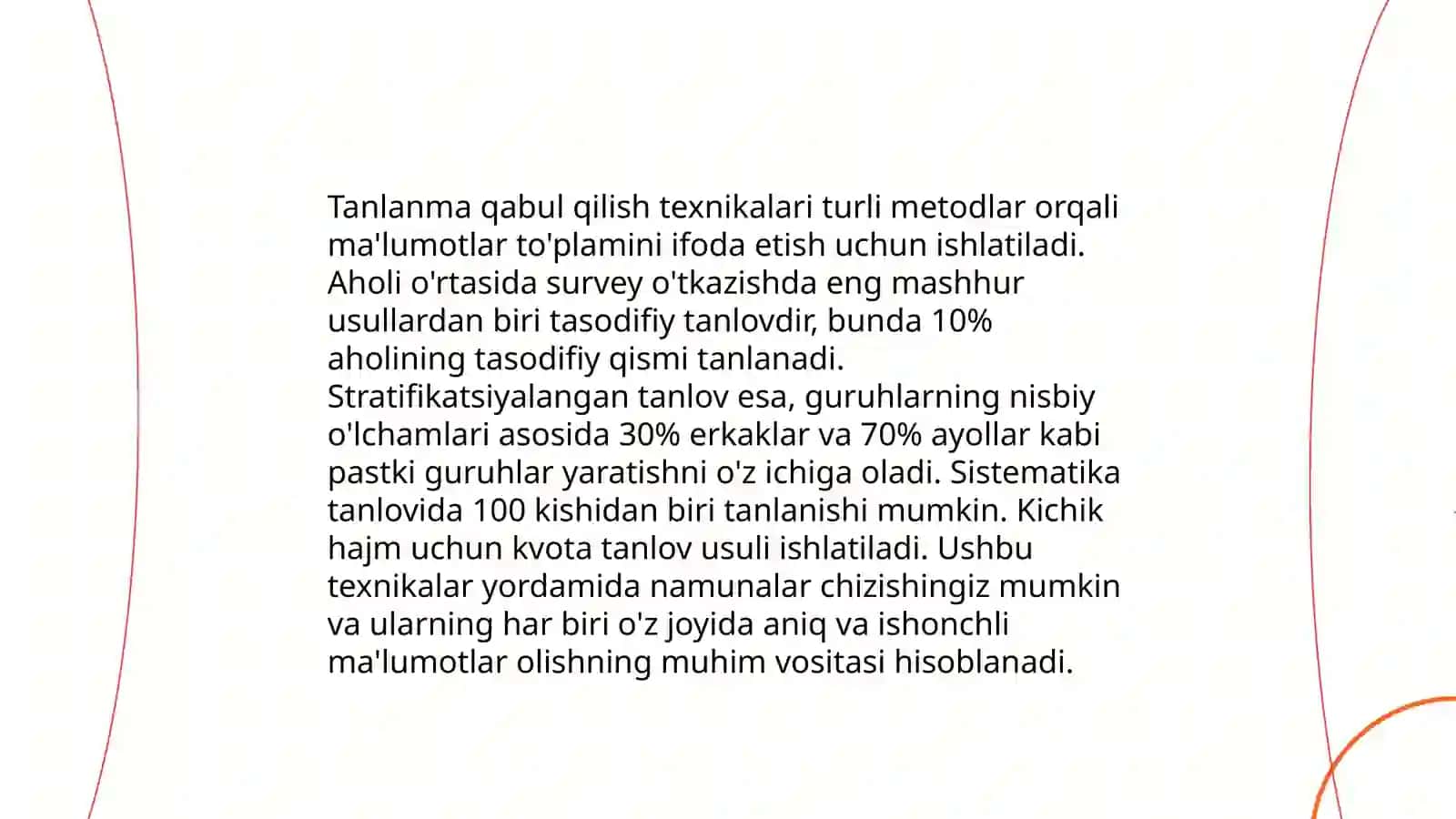 Tanlanma qabul qilish nazorati va oʻlchashlarning sifati 3