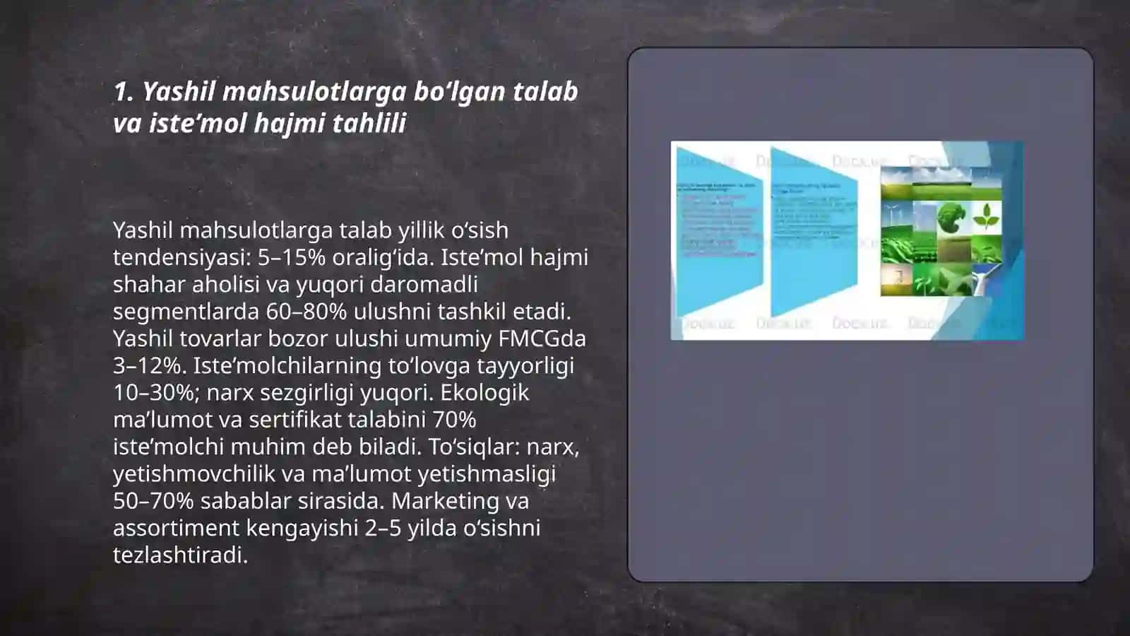 Yashil mahsulotlarga bo‘lgan talab va iste’mol hajmi tahlili 3