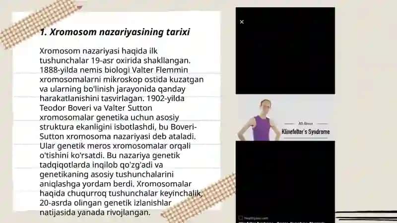 Xromosoma nazariyasi va kasalliklari 3