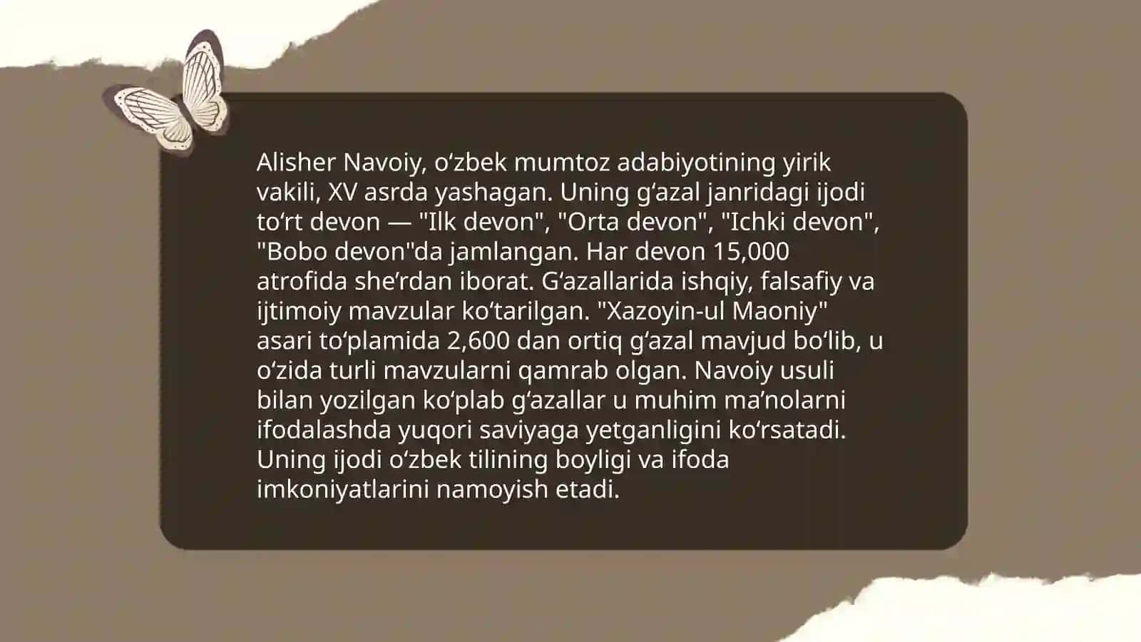 Alisher Navoiyning g'azallari 3