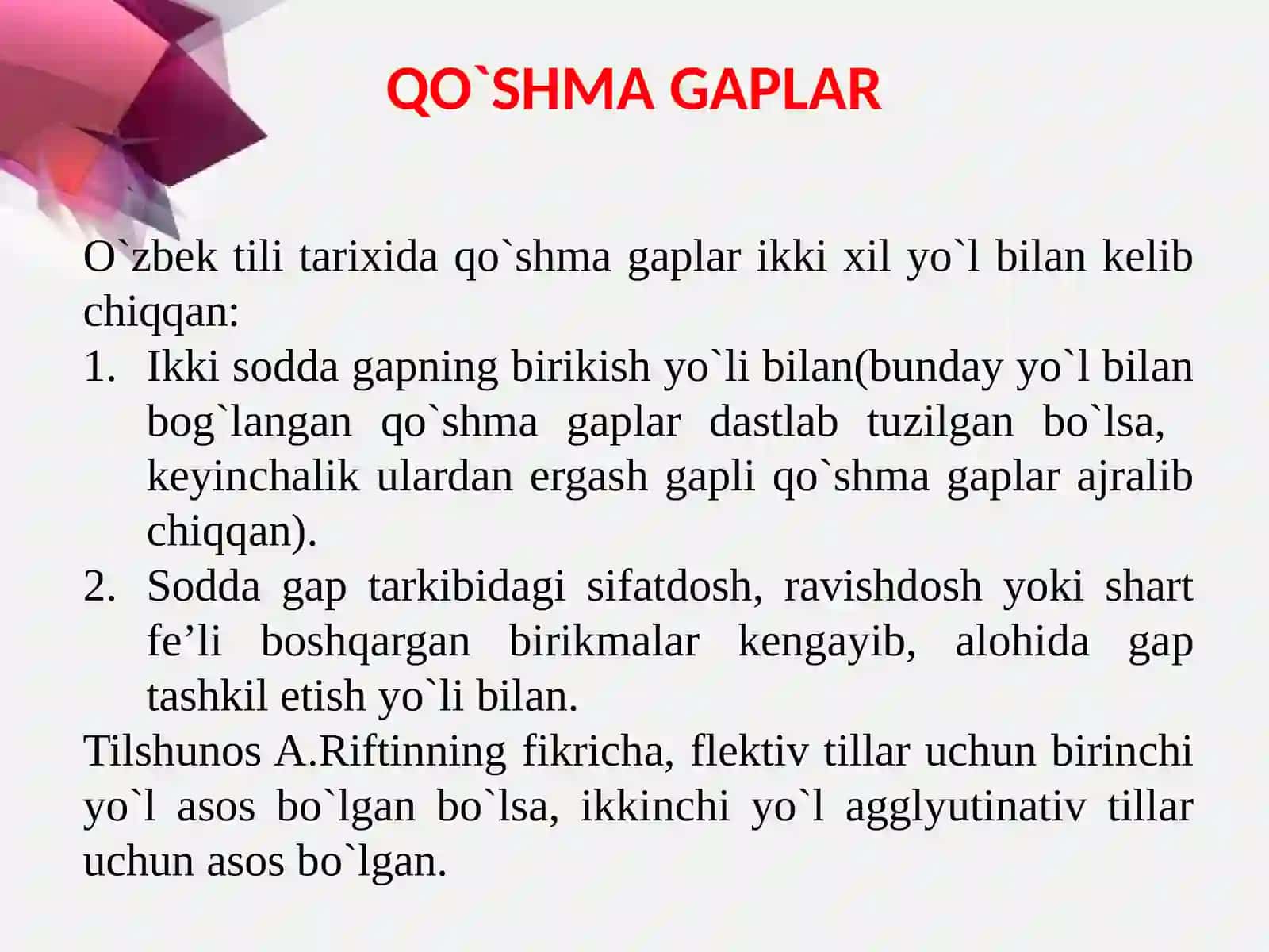 9-mavzu:Gapturlari.Soddagaplar.Qo`shmagaplar.Murakkablashganqo`shmagaplar 3