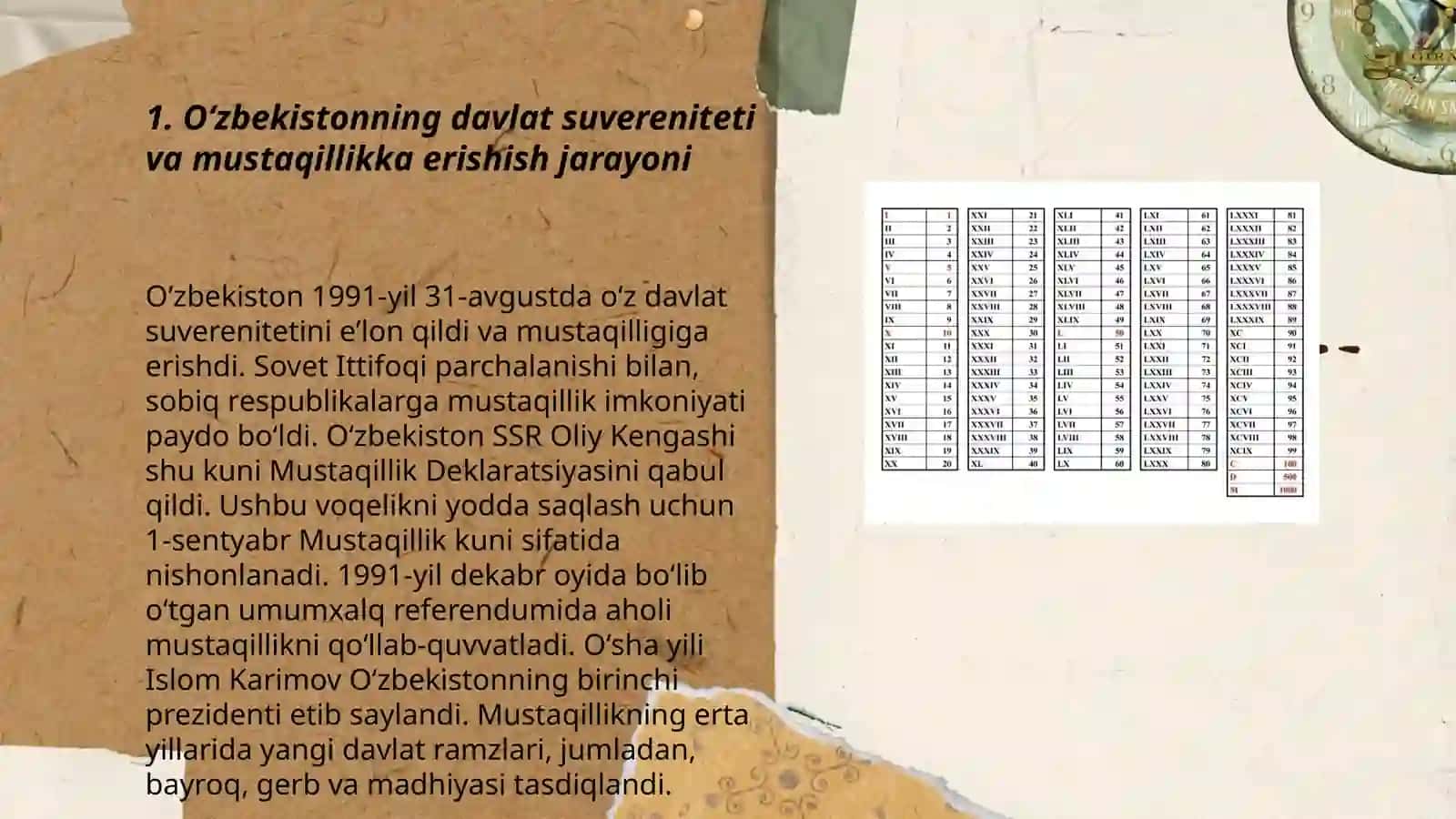 Mustaqil oʻzbekiston respublikasining istiqlol va taraqqiyot yoʻli 3