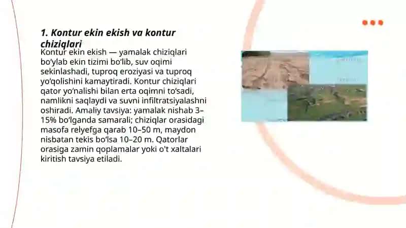 Suv va shamol eroziyasiga qarshi kurashishning maxsus choralari 3