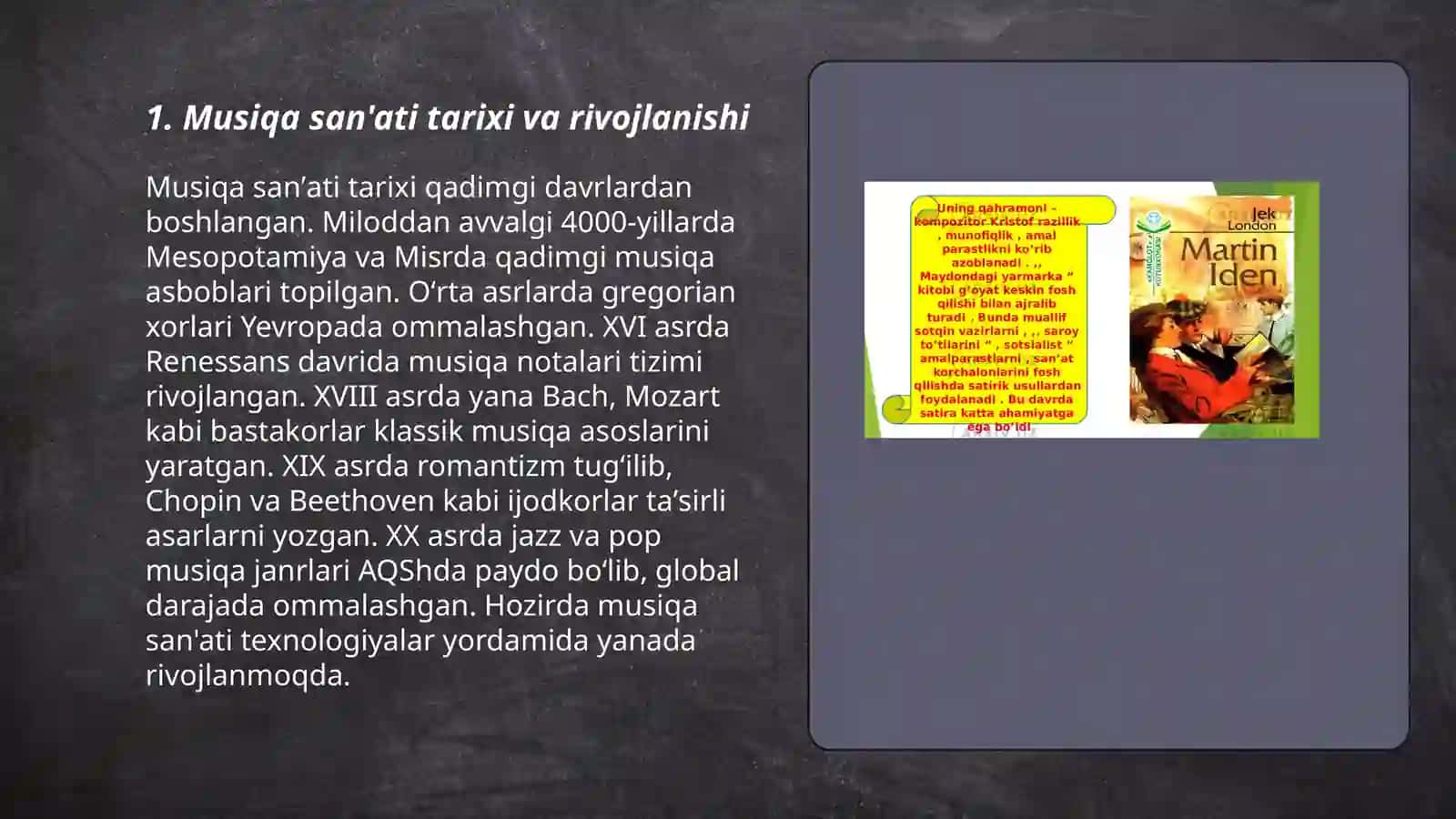Musiqa san'atining hayotdagi o'rni va roli 3