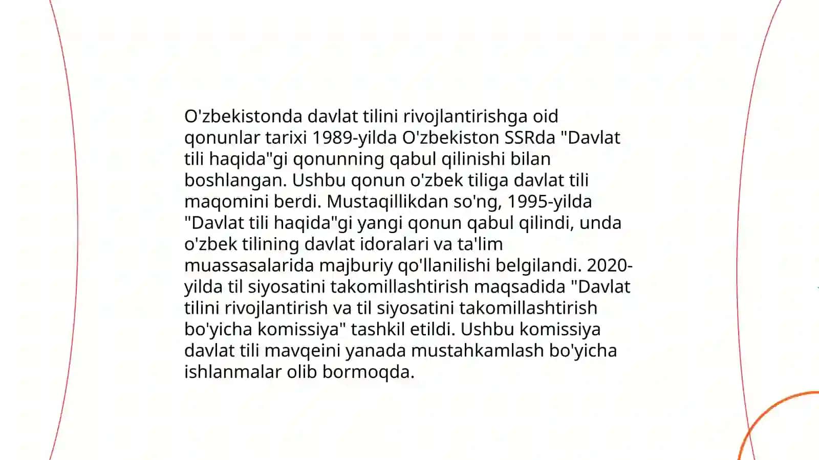 Davlat tilini rivojlantirish yoʻlida qabul qilingan qonun hujjatlarining davlat tilida ish yuritishdagi ahamiyati 3