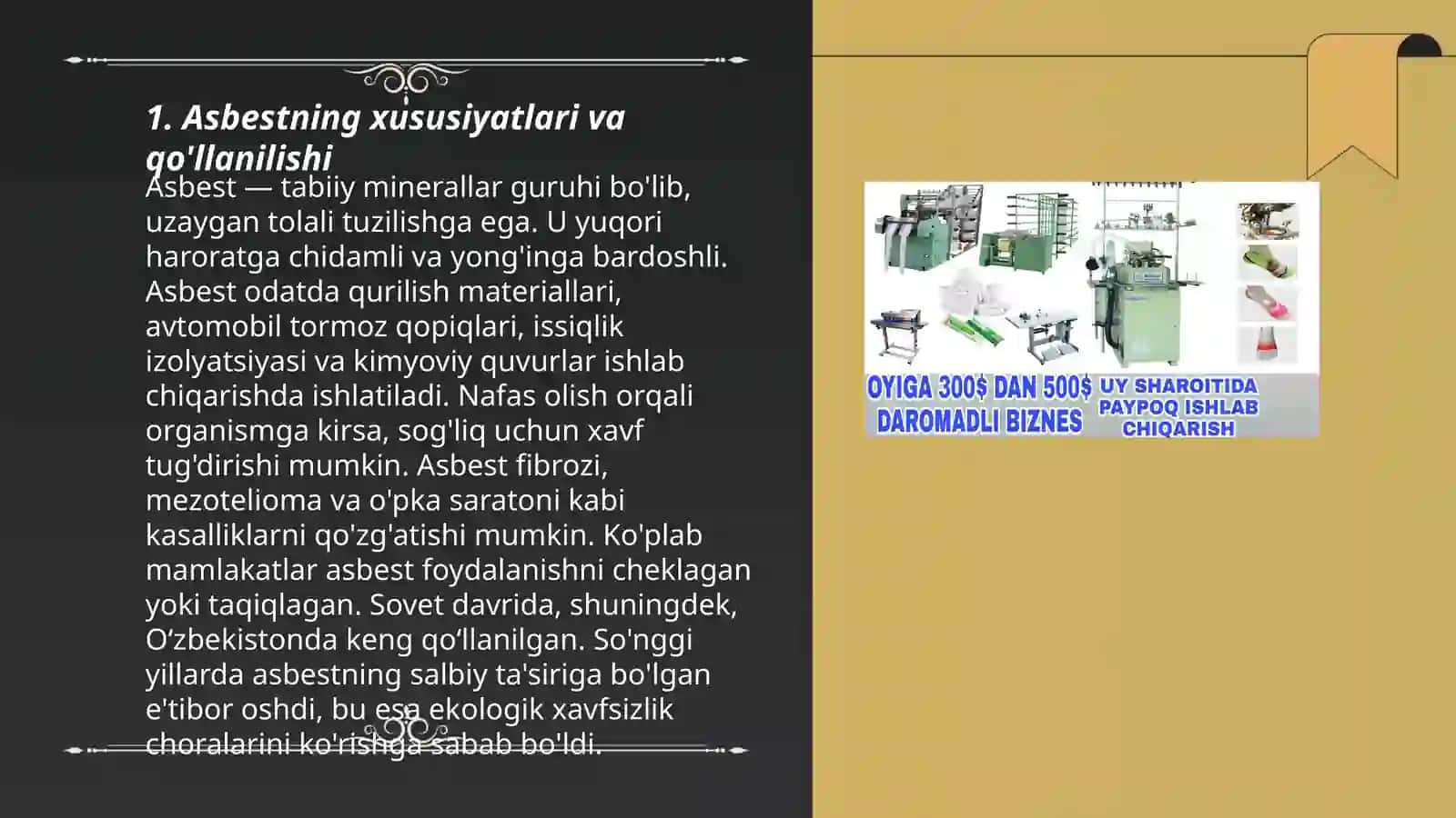 Asbest-sement mahsulotlari ishlab chiqarish 3