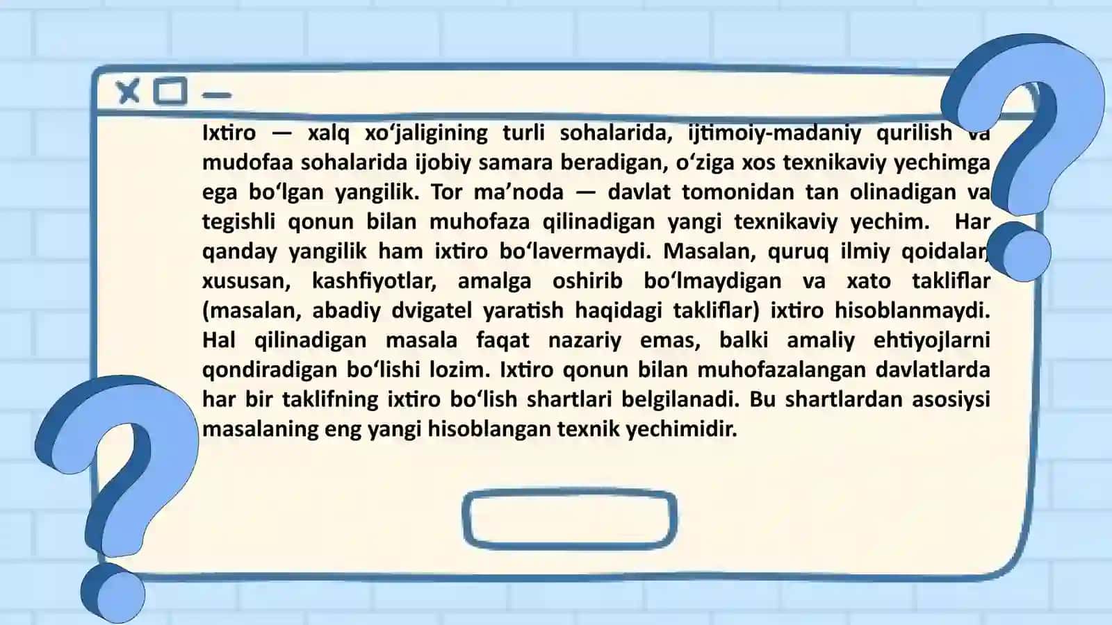 Ixtiro va kashfiyot tushunchalari 3