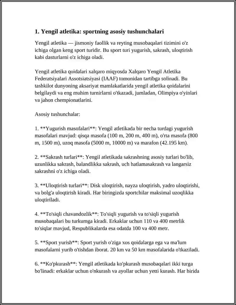 YENGIL ATLETIKA:TURGAN JOYIDAN UZUNLIKKA SAKRASH TEXNIKASINI OʻRGATISH 3