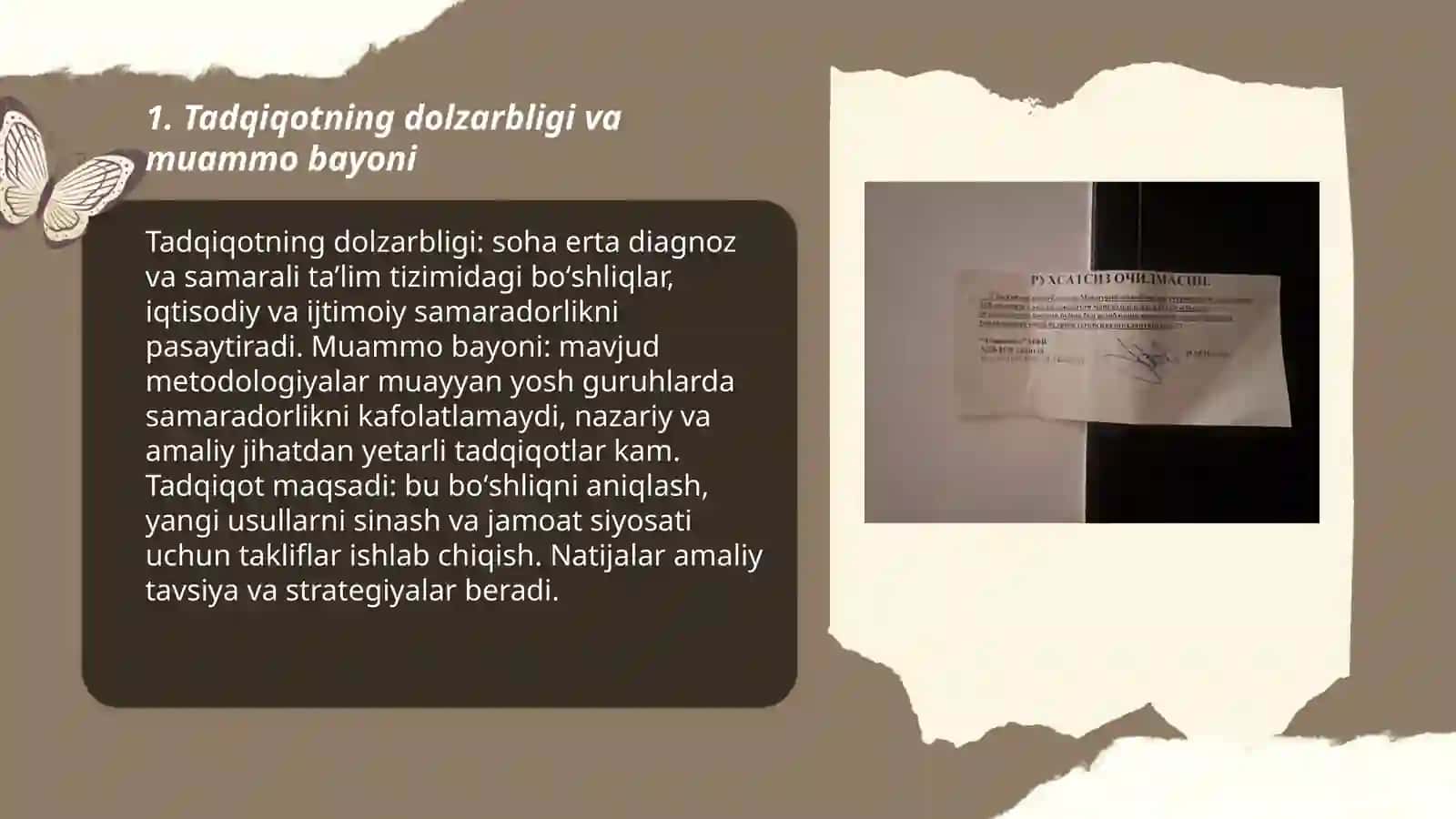 Tadqiqotning dolzarbligi, yangiligi va amaliy axamiyati 3