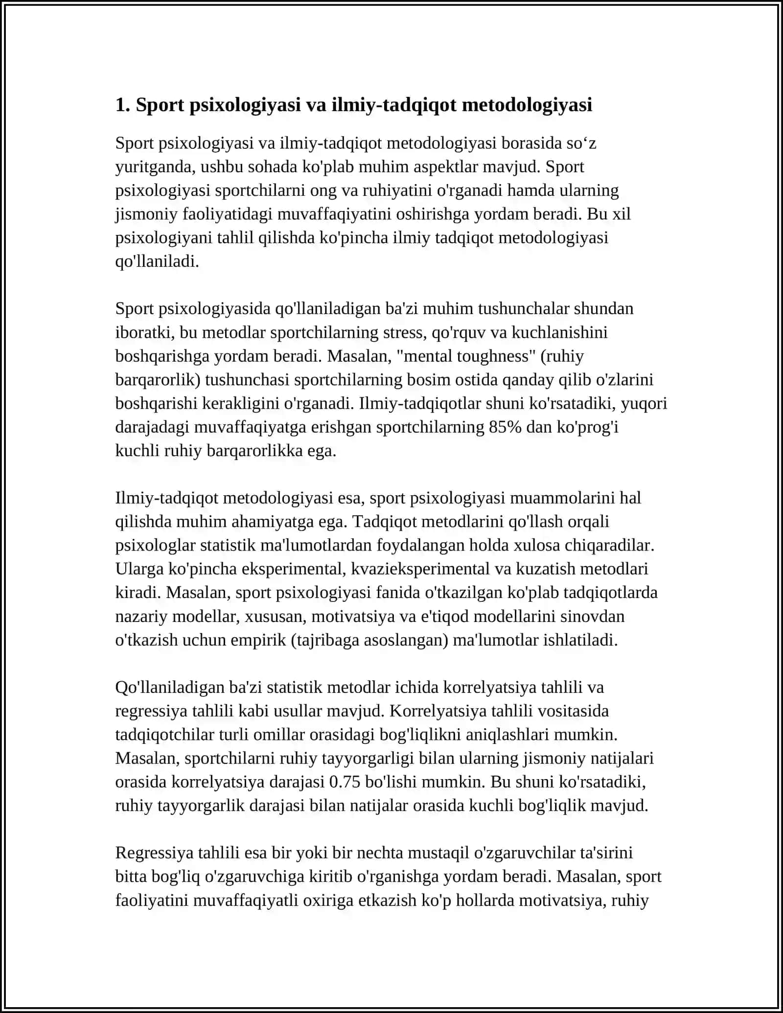 SPORT PSIXOLOGIYASIDA ILMIY-TADQIQOT USULLARI 3