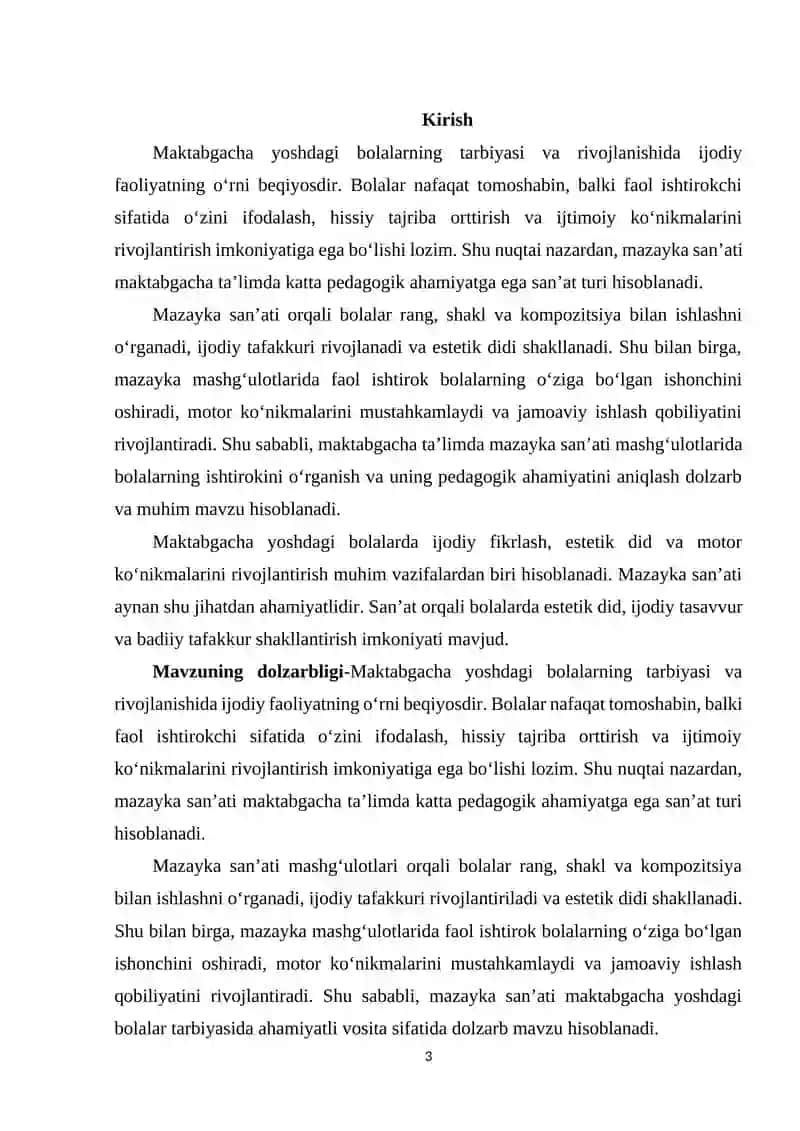 Maktabgacha talim tashkilotida mazayka san'atining ahamiyati 3