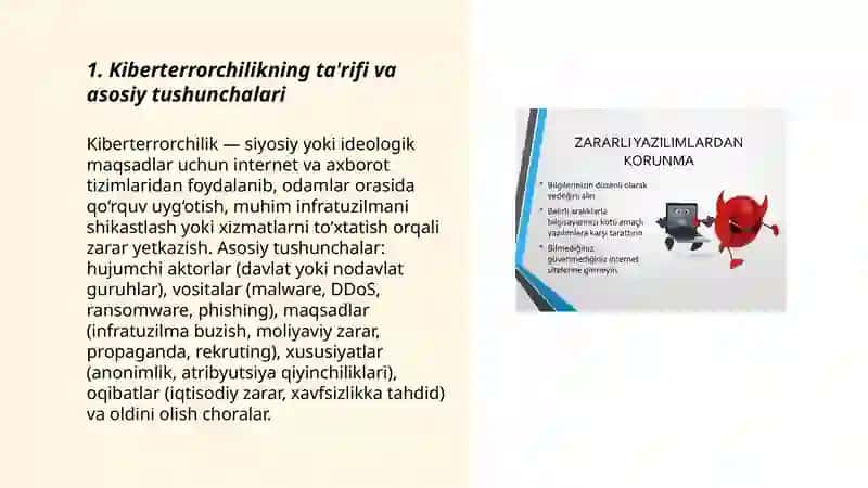 Kiberterrorchilikning ta'rifi va asosiy tushunchalari 3