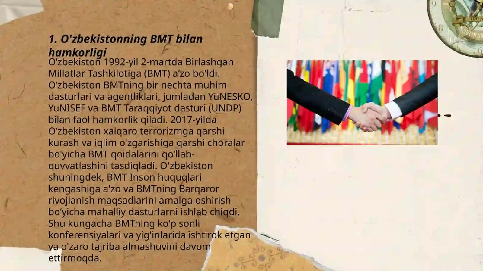 O'zbekistonning xalqaro tashkilotlar bilan hamkorlik aloqalari 3