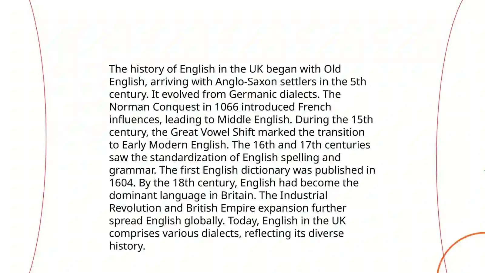 Varieties of English: English as a mother tongue (The United Kingdom) 3