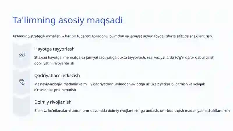 Ta'limning Maqsad va Vazifalari 3