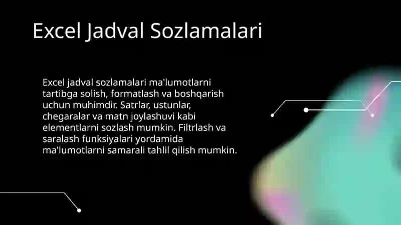 IQTISODIY MASALALARNI YECHISHDA JADVAL MUXARRIRLARIDAN FOYDALANISH (MICROSOFT EXCEL) 3