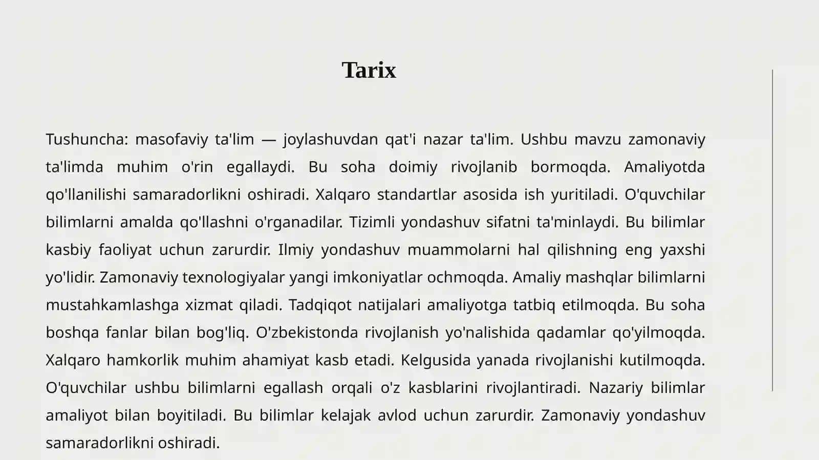 MASOFAVIY TA'LIM 3