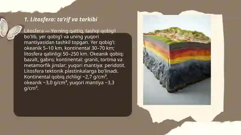 Litosfera: taʼrif va tarkibi 3