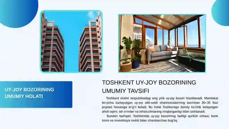Uy-joy bozori holati tahlili Toshkent shahri misolida 3