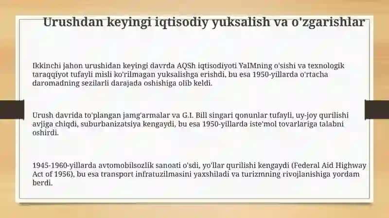 1945 - 1960-yillarda Amerika Qo'shma Shtatlari 3