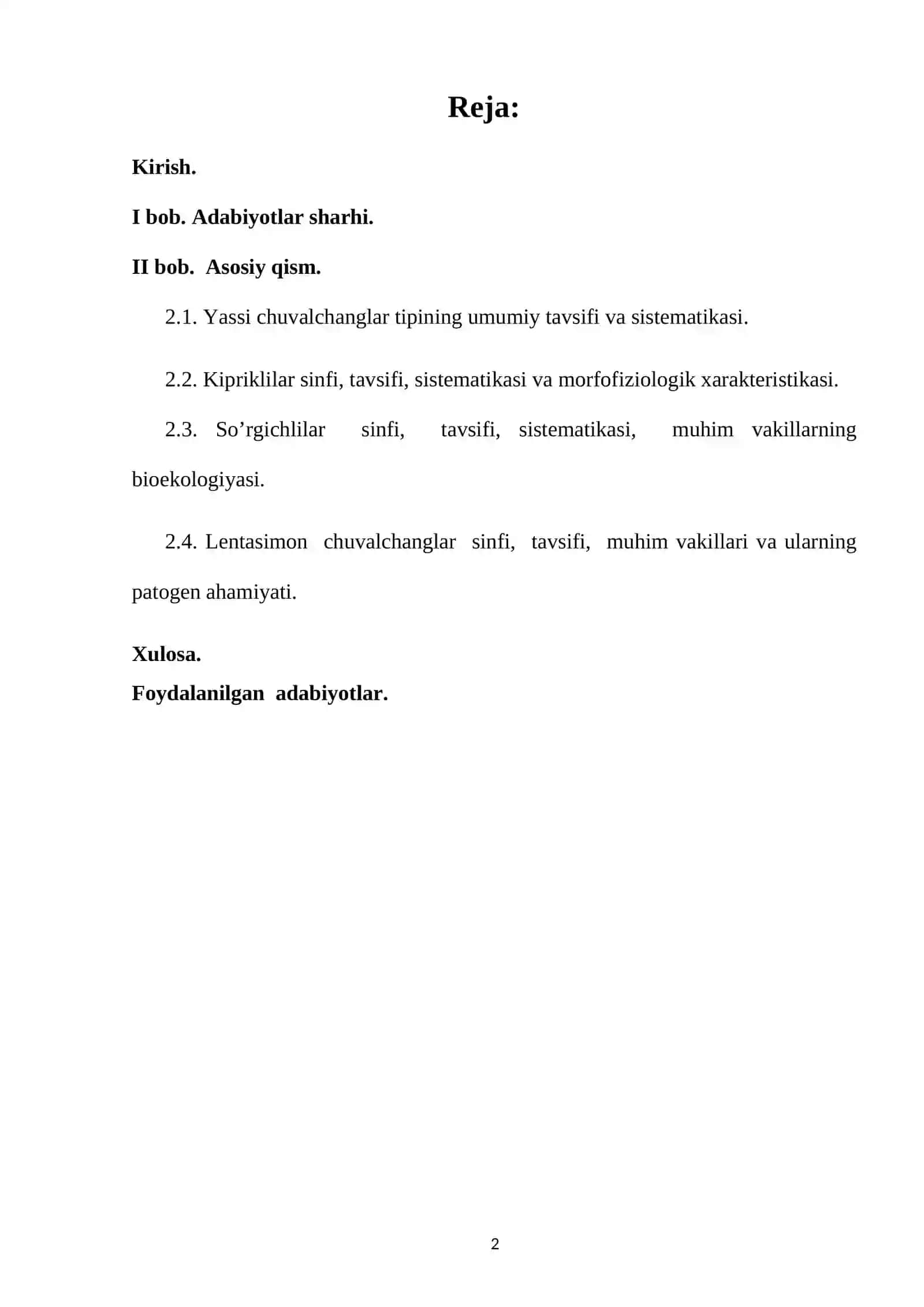 Yassi chuvalchanglarning rivojlanish sikli- parazitlik hayot mahsuli 3