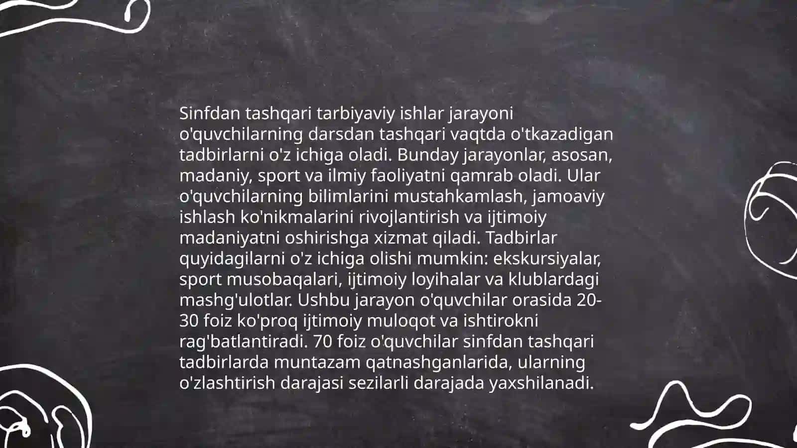 Sinfdan va maktabdan tashqari tarbiyaviy ishlarni tashkil etish 3