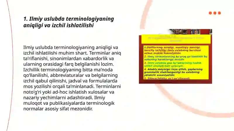 Mutaxassis nutqining aniqligi va mantiqiyligi (ilmiy uslub va uning xususiyatlari) 3