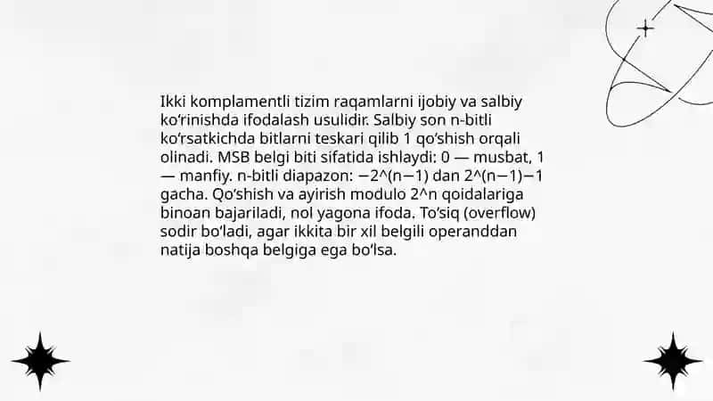 Ikki komplamentli sistemalar 3