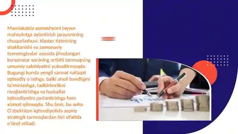 O'zbekiston Respublikasida yengil sanoatni rivojlanish yo'nalishlari 3