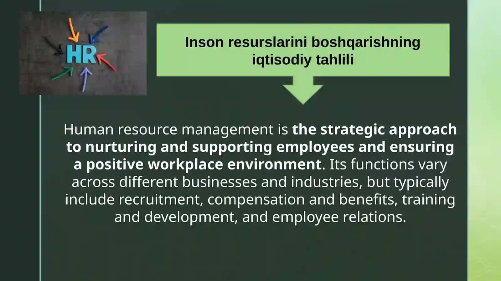 Inson resurslarini boshqarishning jamiyat ijtimoiy strukturasida tutgan o’rni 3