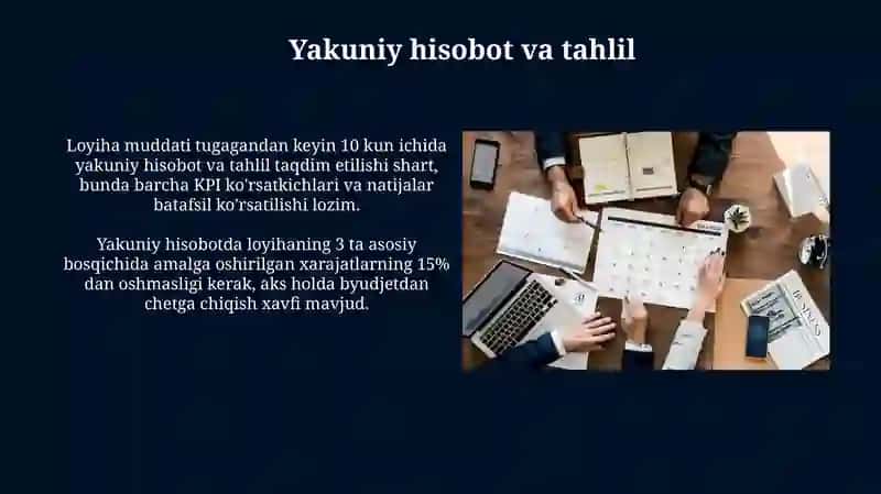 Investitsion loyihani amalga oshirish muddatlari 3