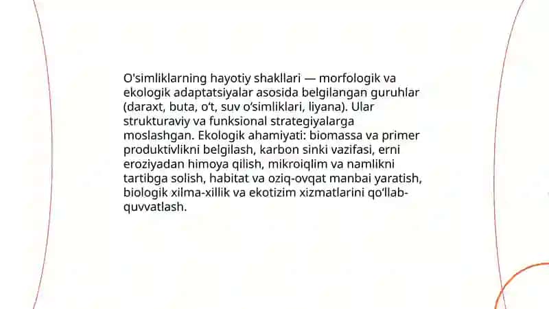 O'simliklarning hayotiy shakllarining klassifikatsiyasi 3