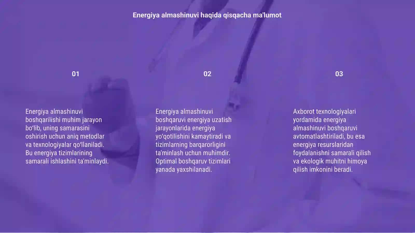 Energiya almashinuvining boshqarilishi 3