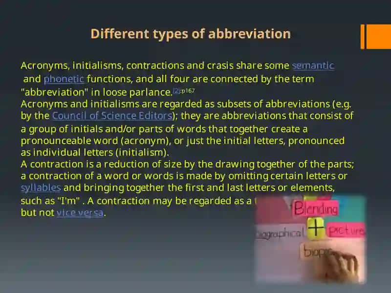 Abbreviation and Clipping 3