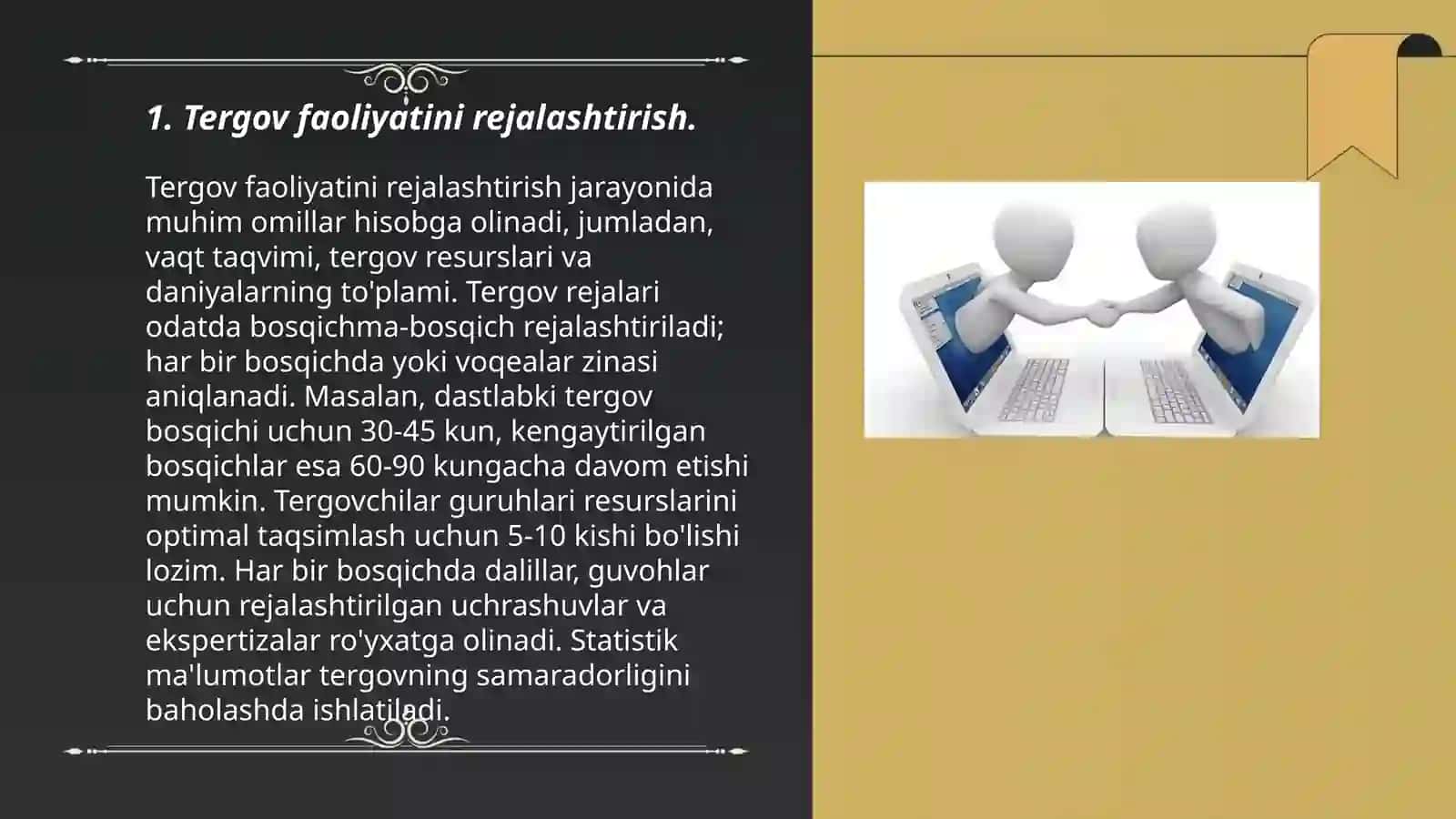 Tergov faoliyatini amalga oshirish usullari 3