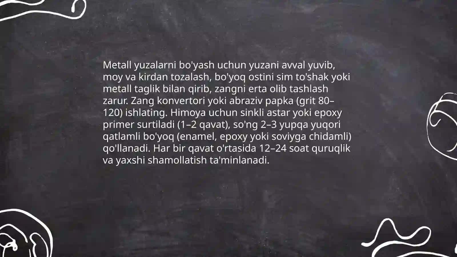 Uyda korroziyani kamaytirish yollari 3