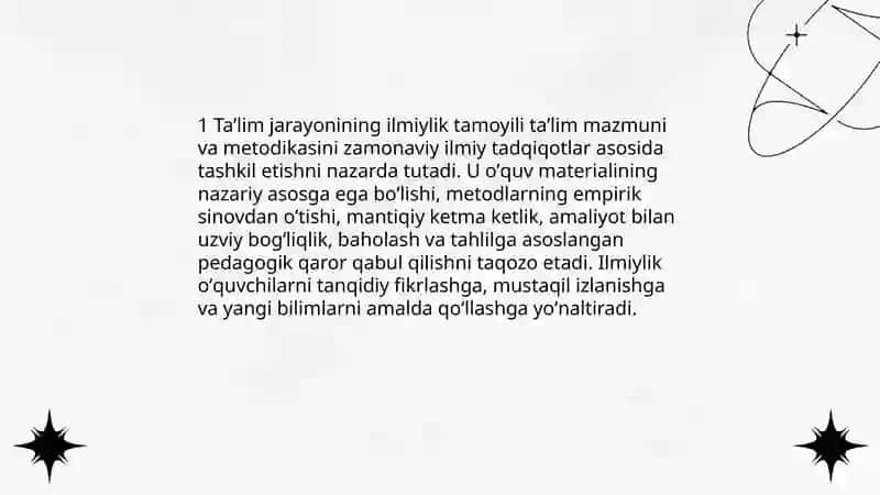 Taʼlim jarayonining qonuniyatlari va tamoyillari 3