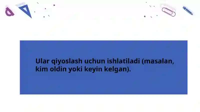 Tartib va miqdor butun sonlari 3